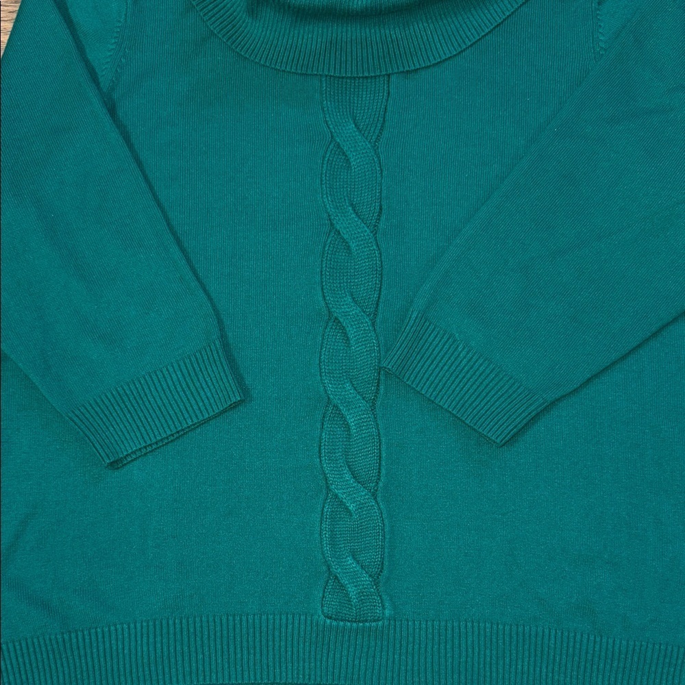TANJAY Emerald Green Women's Neck Sweater L
